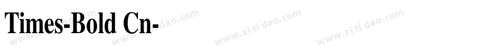 Times-Bold Cn字体转换